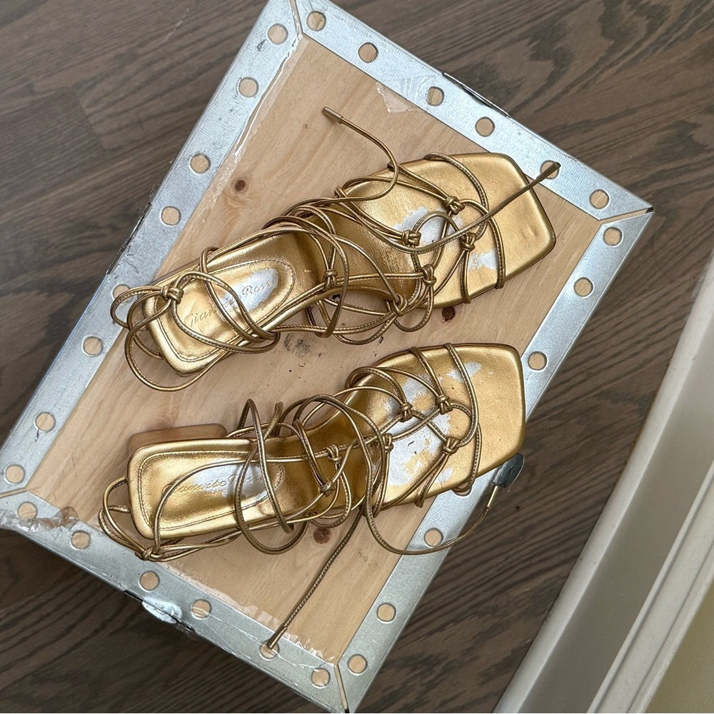 Gianvito Rossi Gold Sandals